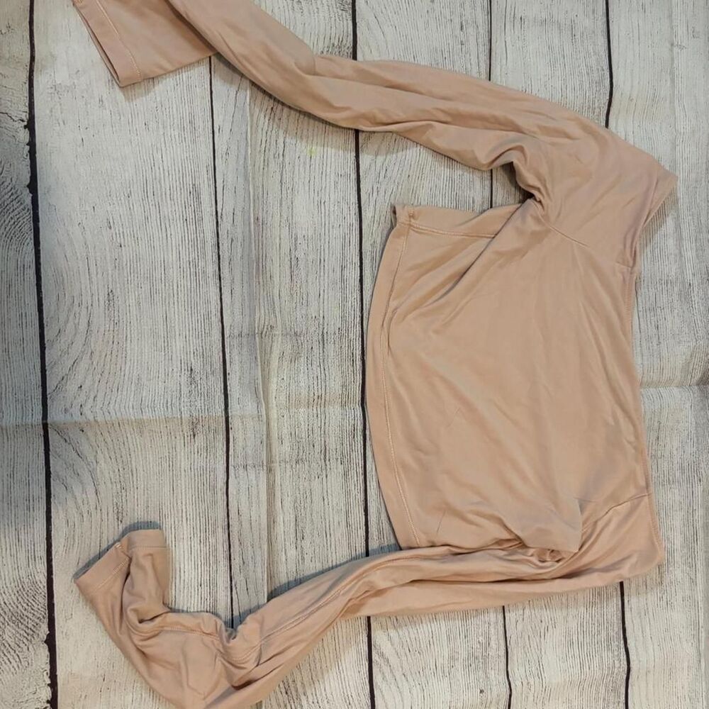 Aerie Women's Tan and Pink Shirt